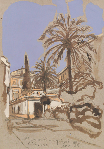 Plaza de Ramon y Casal - Cordoba - 21x30 - pochade